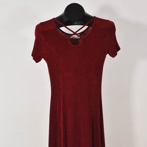 Vintage Burgundy Mini Dress Size M